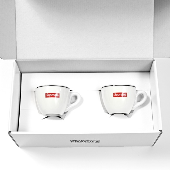 Supreme IPA‎ Porcellane Aosta Espresso Set Of 2 Black And White